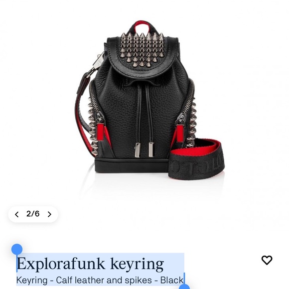Christian Louboutin Explorafunk keyring bag 
Keyring, leather and spikes - Picture 2 of 6